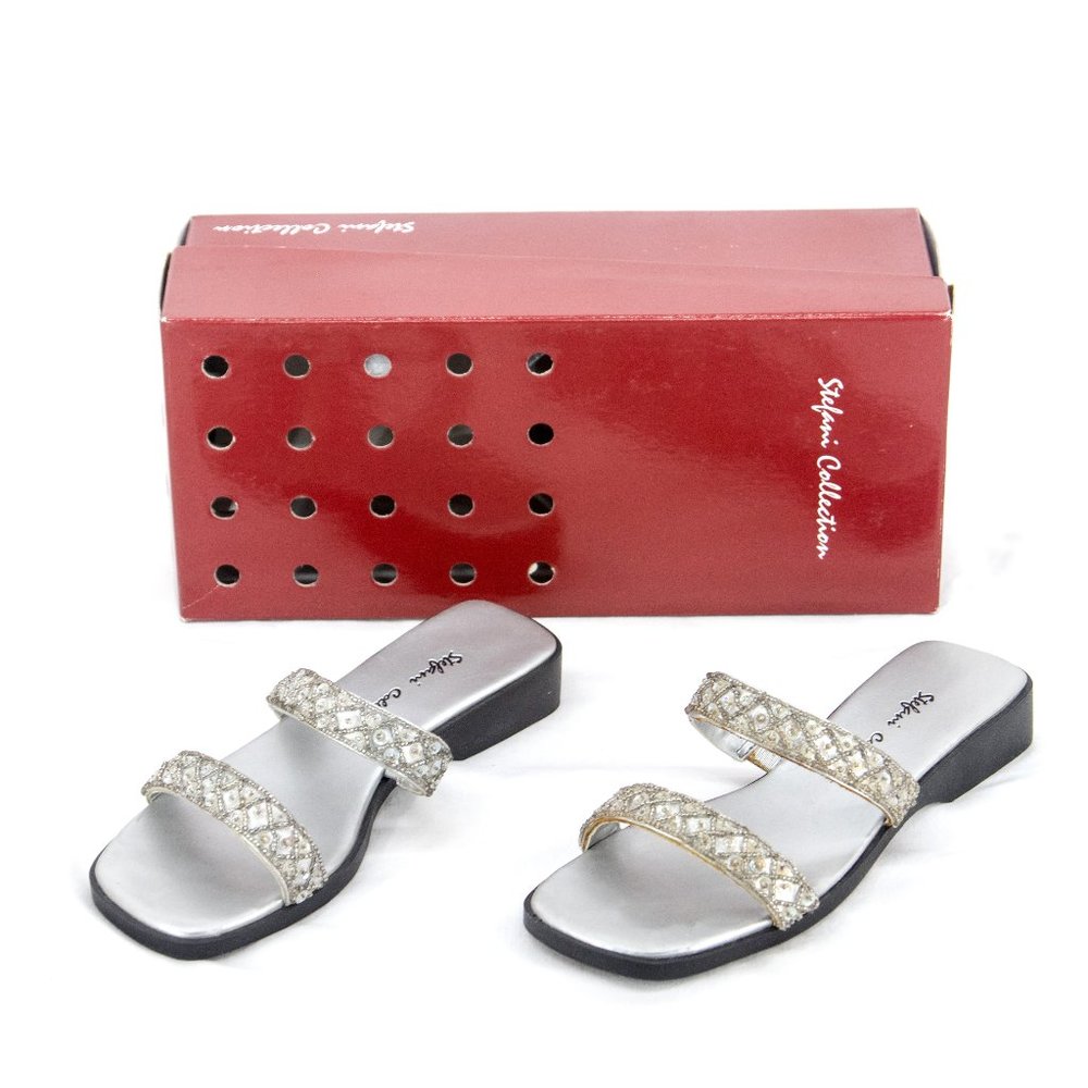 Stefani Collection - Silver Sandals - Size 5 - NEW